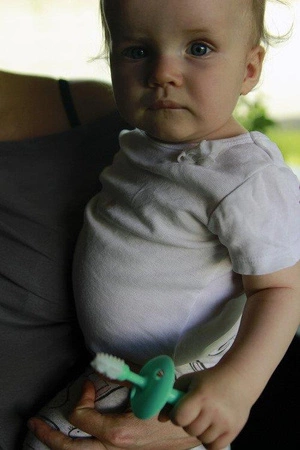 Szczoteczki do dziąseł i ząbków 3 szt., różowy, Kiokids