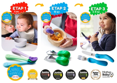 Nana's Manners ETAP 2 Widelec i łyżka PINK