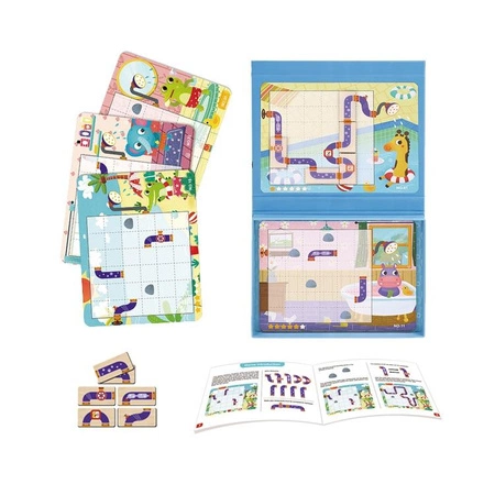 TOOKY TOY Gra Logiczna Tablica Magnetyczna Układanka Puzzle dla Dzieci 40 el.