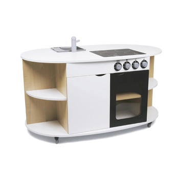 Drewniana wyspa kuchenna meble dla dzieci wyposażenie zabawka kuchnia Micki