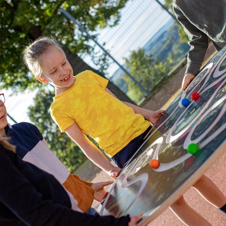 Drewniana deska do balansowania gra zespołowa dysk z labiryntem Team Disc 46252 Erzi podest sensoryczny