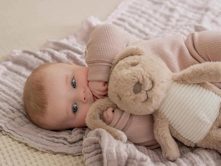 Uspokajający króliczek Milo Brązowy 0m+ FLOW AMSTERDAM