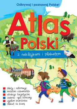 Atlas polski z naklejkami i plakatem