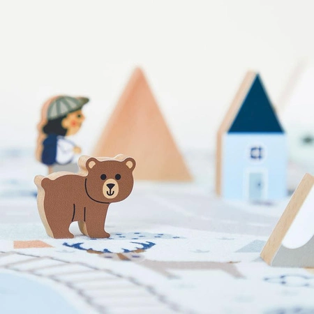 Janod Zestaw klocków i figurek 35 el. Biała Dolina Cross Roads 2+