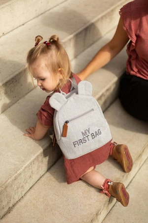 Childhome Plecak dziecięcy My First bag Kanwas Szara