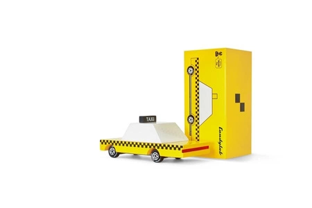 Candylab Samochód Drewniany Yellow Taxi