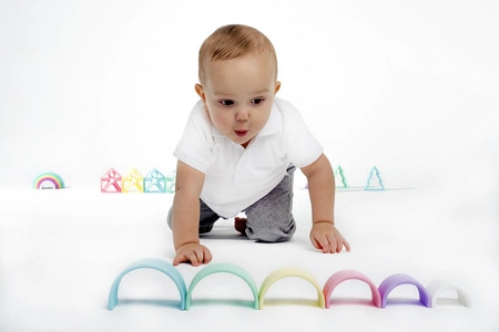 DENA Silikonowa Tęcza Pastel - 6 elementów