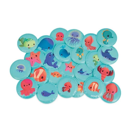 Gra memory do kąpieli Morskie dzieci 24 elementy 2+, Janod