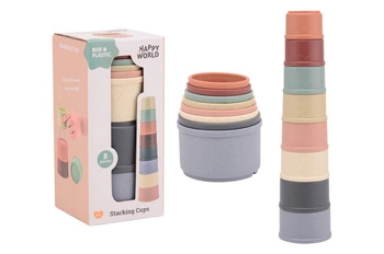 Wieża z kubków 8 elem. BIOplastik Happy World 0 m+