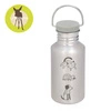 Lassig Bidon ze stali nierdzewnej z dodatkową zakrętką z ustnikiem 500 ml Happy Prints
