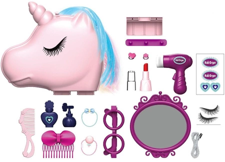 WOOPIE Toaletka dla Dziewczynki 2w1 Salon Piękności w Torebce Jednorożec