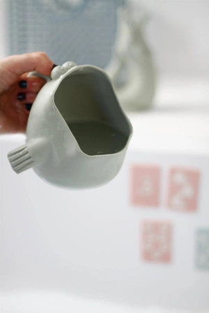 Silikonowy Czerpak Rozdymka Scrunch - Błękitny