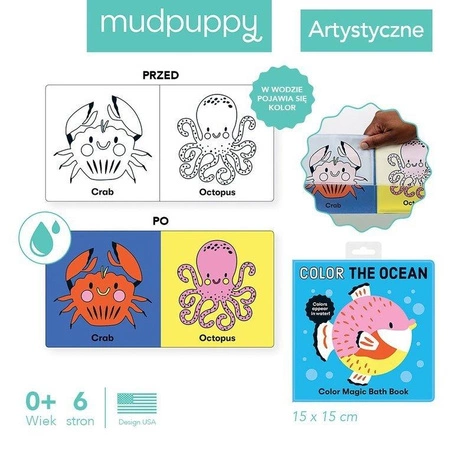 Mudpuppy Magiczna książeczka do kąpieli Kolory oceanu