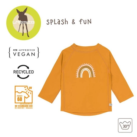 Lassig Koszulka do pływania z długim rękawem przeciwsłoneczna UV60 Splash & Fun Tęcza gold, rozm. 74/80