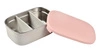 Beaba Lunchbox ze stali nierdzewnej konfigurowalny z silikonową pokrywką i osłoną Powder Pink