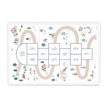 Play&Go TILOO Dwustronna Mata Piankowa 3w1 Hopscotch 120x180cm