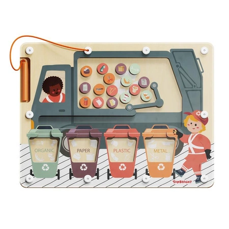 Segregowanie śmieci – układanka magnetyczna 36 mies.+ TOPBRIGHT