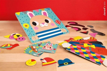 Układanka drewniana magnetyczna Zwierzątka, Janod