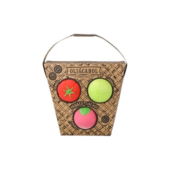 Oli & Carol Piłki Sensoryczne dla Niemowląt Sałatka Jarzynowa