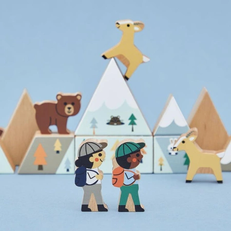 Janod Zestaw klocków i figurek 35 el. Biała Dolina Cross Roads 2+