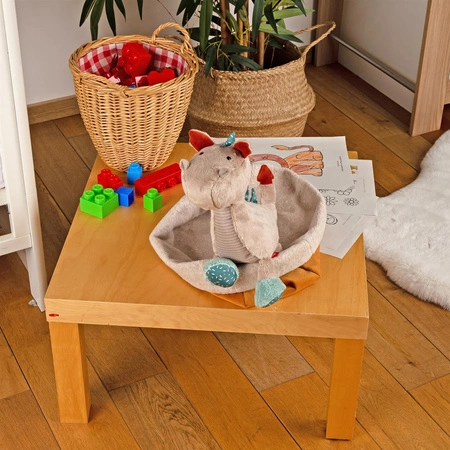 Pierwsza przytulanka Smok patchworkowa maskotka zabawka dla dzieci sigikid