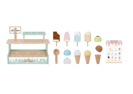 TOOKY TOY Stragan z Lodami Lodziarnia Drewniana