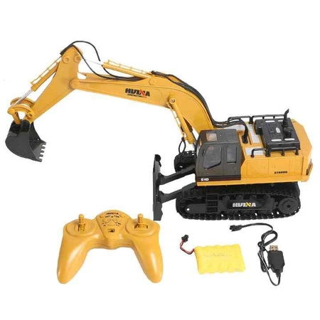 WOOPIE Koparka Zdalnie Sterowana Gąsienica Spychacz Pilot Światło Dźwięk + Akc.