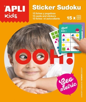 Gra podróżna z naklejkami Apli Kids - Sudoku kształty