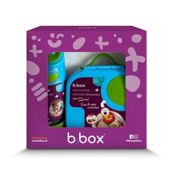 Zestaw Mini Lunchbox + Butelka tritanowa ze słomką 450 ml, Ocean Breeze, b.box