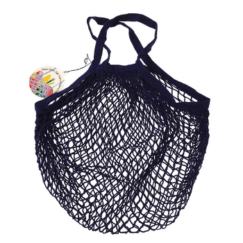 Siatkowa torba na zakupy, granatowa, Rex London