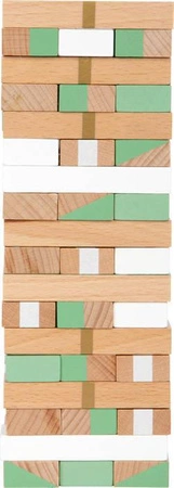 Drewniana Chwiejąca się wieża Gold Edition 12217-Small Foot, zręcznościowe gry dla dzieci