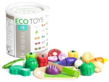 Drewniane warzywa do krojenia 20szt Ecotoys