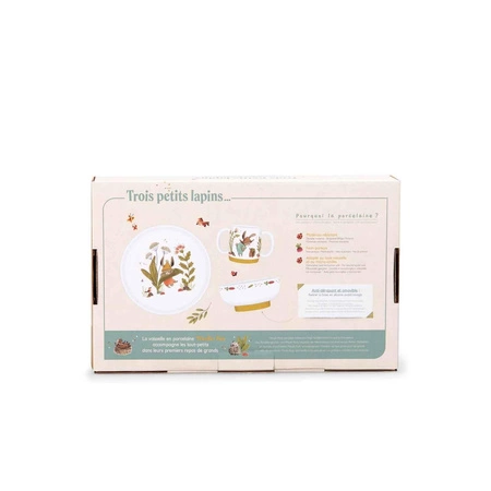 Zestaw naczyń dla dzieci seria TRZY MAŁE KRÓLIKI