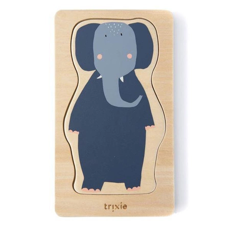 Zwierzęta drewniane 4 warstwowe puzzle - Trixie