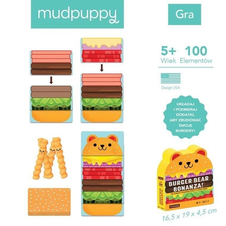 Mudpuppy Gra Miś burger Bonanza! 5+