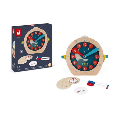 Drewniany zegar do nauki o czasie Essentiel, Janod