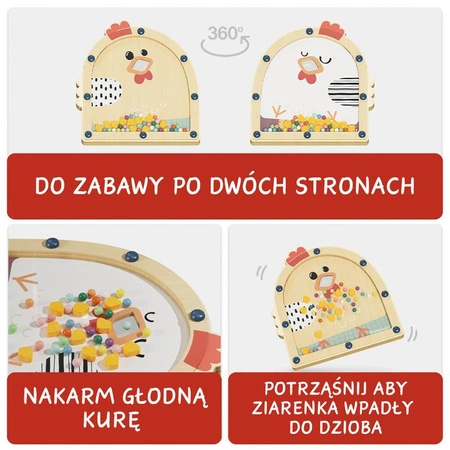 Nakarm kurę – drewniana gra zręcznościowa 36 mies.+ TOPBRIGHT