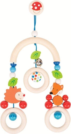 Figurka z klipsem, mini-trapez jeż i lisek