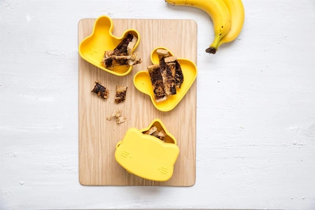 Zamykany silikonowy pojemnik Kotek We Might Be Tiny - Yellow