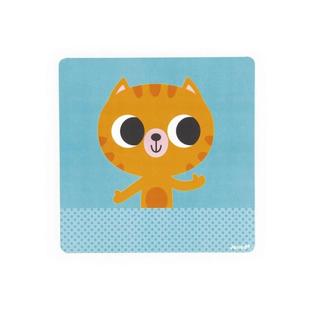 Janod Magnetyczna układanka Plan dnia Kot 2+