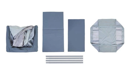 Łóżeczko turystyczne dwupoziomowe z funkcją kojca 3w1 Eazy sleep Mineral grey