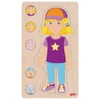 Drewniana układanka anatomia ciała dziewczynka Goki 57362