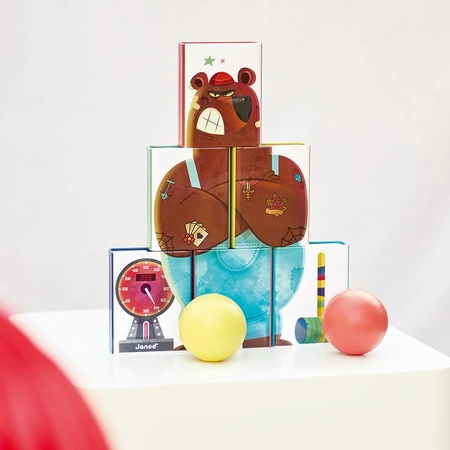 Metalowe puszki do zbijania Niedźwiedź Applepop 3+, Janod