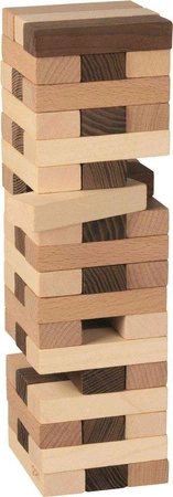 Drewniana jenga Wieża brown 56685-Goki Nature, zręcznościowe gry dla dzieci