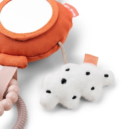 Done by Deer Zawieszka Sensoryczna Lusterko Happy Clouds Papaya