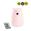 Miś Duży Lampka Silikonowa z Pilotem Różowa Rabbit&Friends