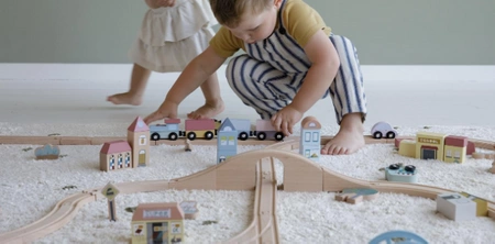 Little Dutch Drewniana kolejka XXL - 107 elementów LD4487