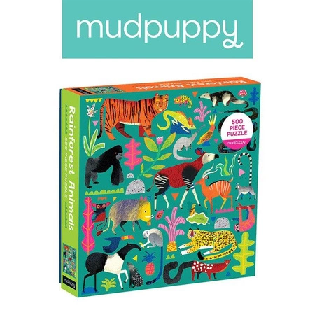 Mudpuppy Puzzle rodzinne Zwierzęta z lasu deszczowego 500 elementów 8+