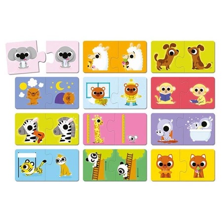 Pierwsze puzzle do pary Przeciwieństwa 24 elementy 2+, Janod