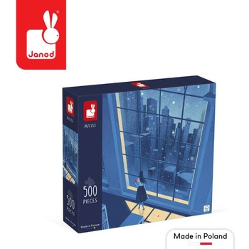 Puzzle artystyczne Nocny widok w błękicie 500 elementów 8+ Made in Poland, Janod